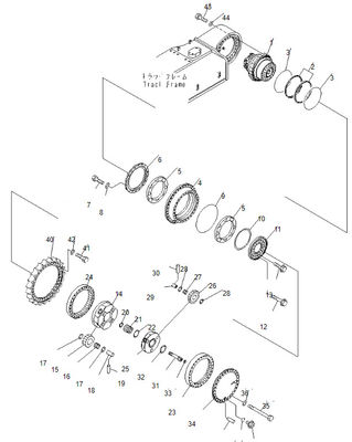 Commande finale de l'Assy PC600-7 de moteur de voyage de l'excavatrice 706-88-01101 pour KOMATSU