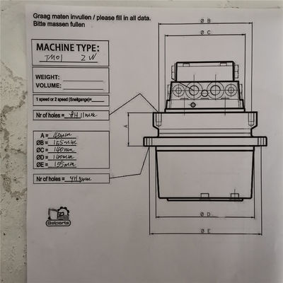 Moteur hydraulique de déplacement New Holl1and CX18 pour une tonne