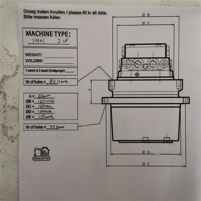 Moteur hydraulique de déplacement New Holland CX18 pour une tonne
