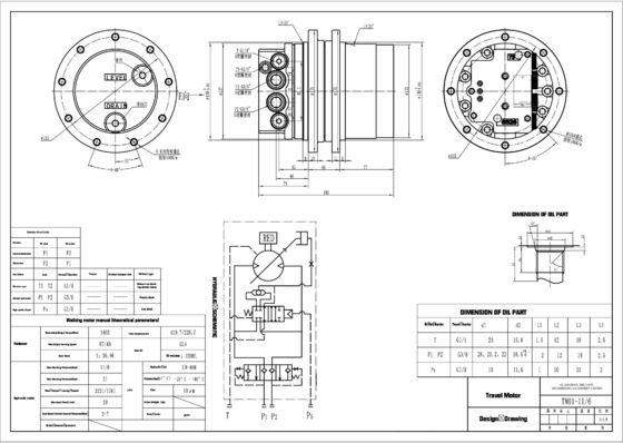 Moteur hydraulique de déplacement New Holl1and CX18 pour une tonne