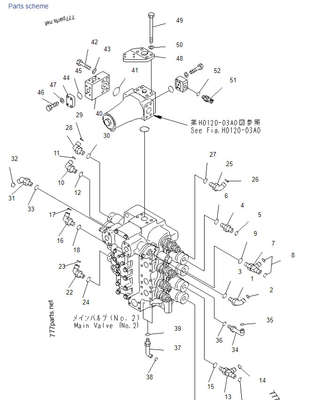 Comatsu PC1250SP-7 coût du remplacement de la soupape de commande de l'excavateur