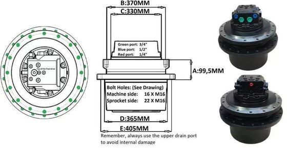 Ensemble Moteur de Translation Belparts MAG-85VP-2400 EC140 E150 EX135 Pour Pièces de Pelle KYB