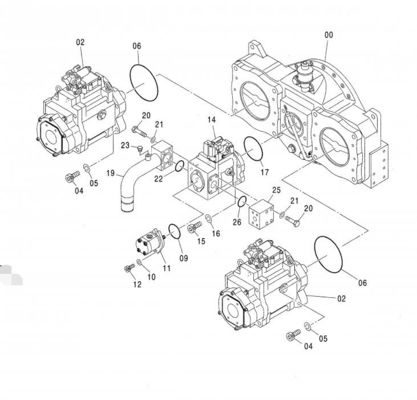 Pompes hydrauliques principales pour les excavatrices